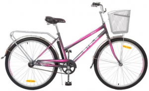Велосипед Stels Navigator 26" 210 Lady V010 Серый/Розовый (с корзиной)