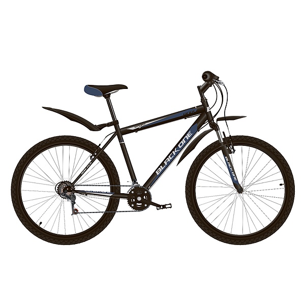 Велосипед Black One Onix 27.5 черный/синий/серый 2019-2020