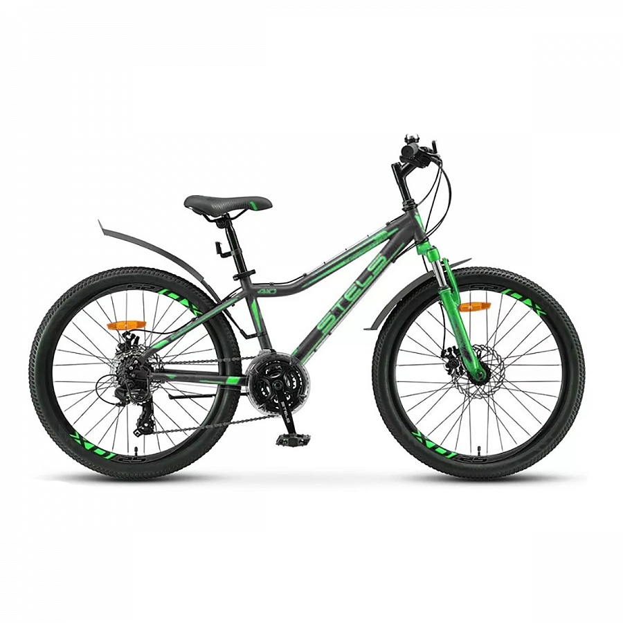 Велосипед Stels Navigator 24" 410 MD V010 Черный/Зеленый (LU091556)
