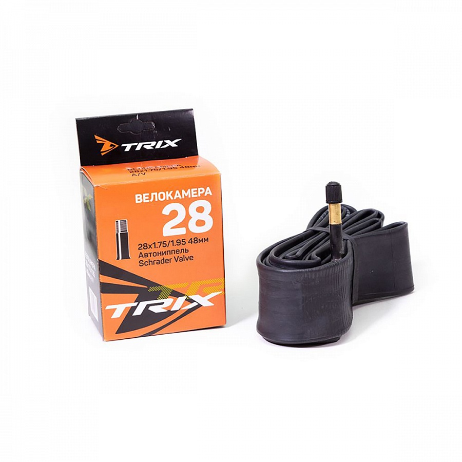 Велокамера 28" Trix (бутил) 28х1,75 А/V-48 двойной обод