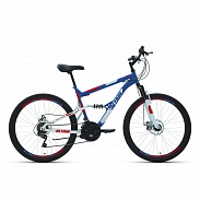 Велосипед 26" Altair MTB FS 26 2.0 D 18 ск Синий/Красный 2022 г