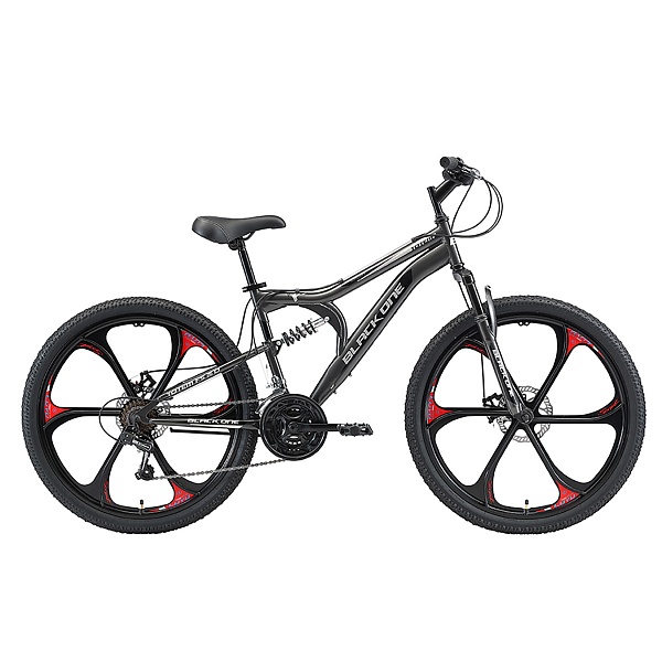 Велосипед Black One Totem FS 26 D FW серый/черный/серый 2020-2021