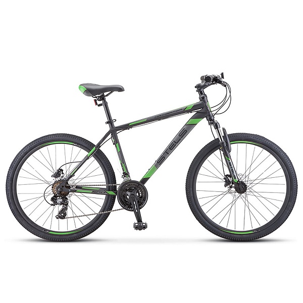 Велосипед Stels Navigator 500 D F010 Чёрный/Зелёный 26Ø (LU093937)