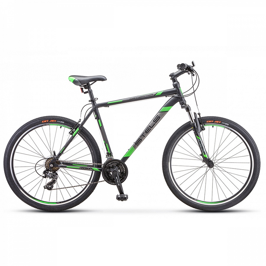 Велосипед Stels Navigator 700 V F010 Черный/зеленый 27.5Ø (LU092627)