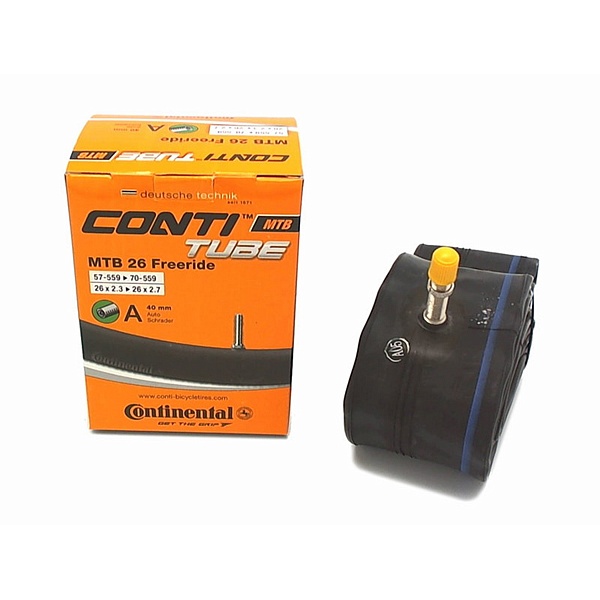 Камера 26x2.3-2.7" Continental MTB 26 Freeride авто нип. 40мм (285гр.) (01817210000)