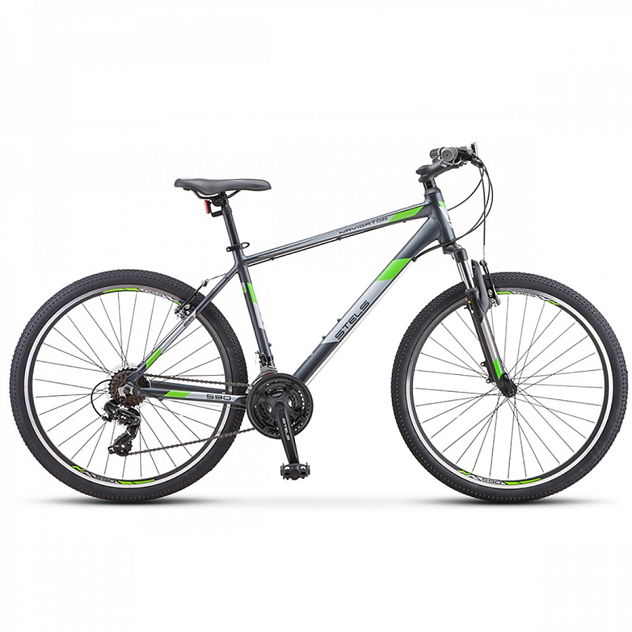 Велосипед Stels Navigator 590 V K010 Серый/Зеленый (LU094324)