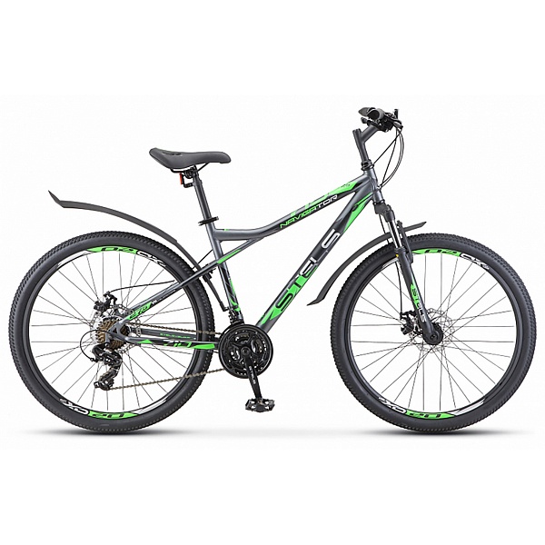 Велосипед Stels Navigator 710 MD V020 Антрацитовый/Зелёный/Чёрный 27.5Ø (LU093864)